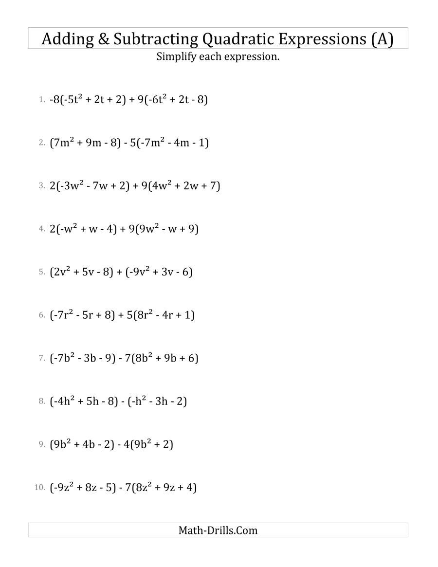 30 Adding And Subtracting Radicals Worksheet Education Template