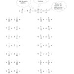 4th Grade Adding And Subtracting Fractions Worksheets Worksheets Free