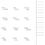 Adding And Subtracting Decimals Worksheet Printable Pdf Download