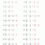 Adding And Subtracting Fractions Multiple Choice Worksheets