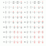 Adding And Subtracting Fractions Multiple Choice Worksheets Times