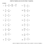 Adding And Subtracting Fractions With Unlike Denominators Worksheets