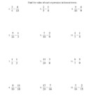 Adding And Subtracting Fractions With Unlike Denominators Worksheets