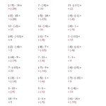 Adding And Subtracting Integers Worksheet With Answer Key Worksheets