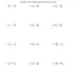 Adding And Subtracting Mixed Fractions A