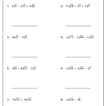 Adding And Subtracting Radical Expressions Worksheets