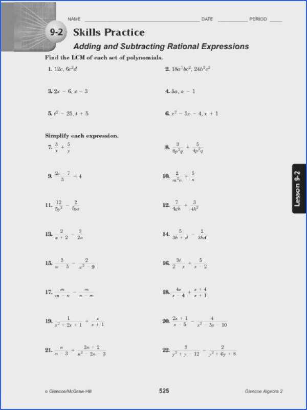 Adding And Subtracting Rational Numbers Worksheet