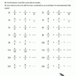 Adding And Subtracting Tape Measure Fractions Worksheet Worksheets