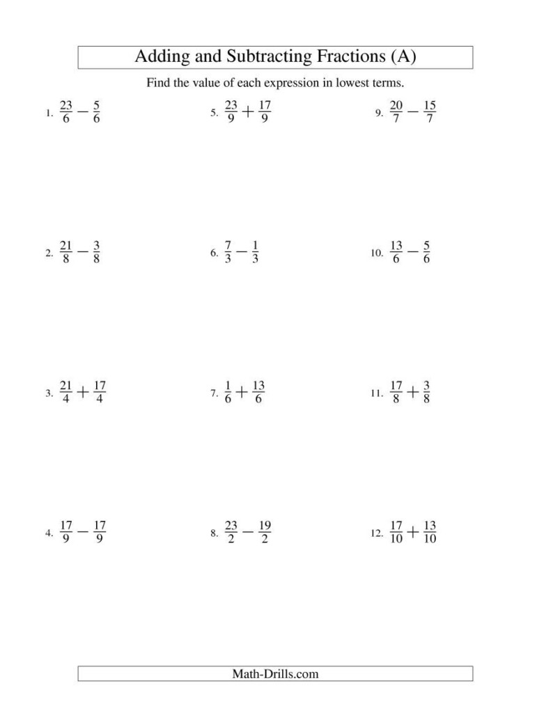 Adding And Subtracting Tape Measure Fractions Worksheet Worksheets 