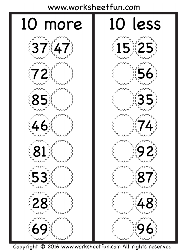 Adding And Subtracting Tens One Worksheet 2nd Grade Hoc360