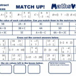 Adding Or Subtracting Matrices Worksheet Teaching Resources