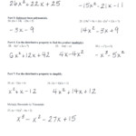 Adding Subtracting And Multiplying Polynomials Worksheet Algebra 2