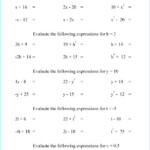 Addition And Subtraction Of Algebraic Expressions Worksheets In 2020