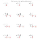 Addition And Subtraction Of Algebraic Fractions Worksheets Pdf