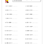 Addition And Subtraction Of Decimals 2 Fraction And Decimal