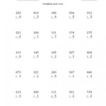 Addition And Subtraction With Regrouping 2nd Grade Worksheets