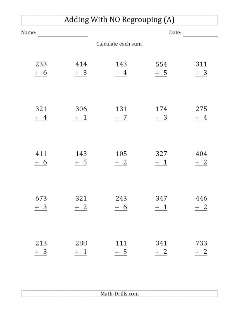 Addition And Subtraction With Regrouping 2nd Grade Worksheets 