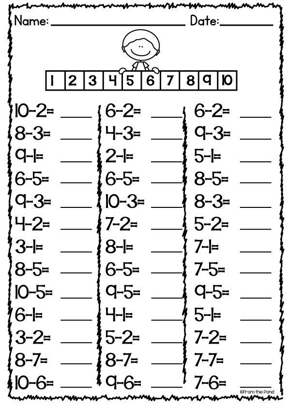 Addition And Subtraction Worksheets For Grade 1 1st Grade Math 