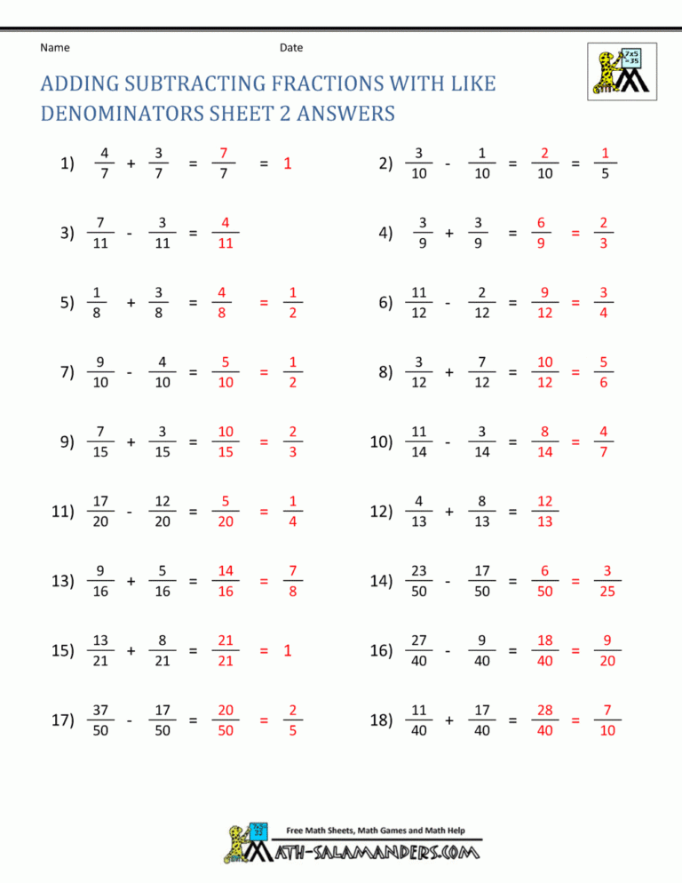 Addition Of Dissimilar Fractions Worksheets Fraction Worksheets Free 