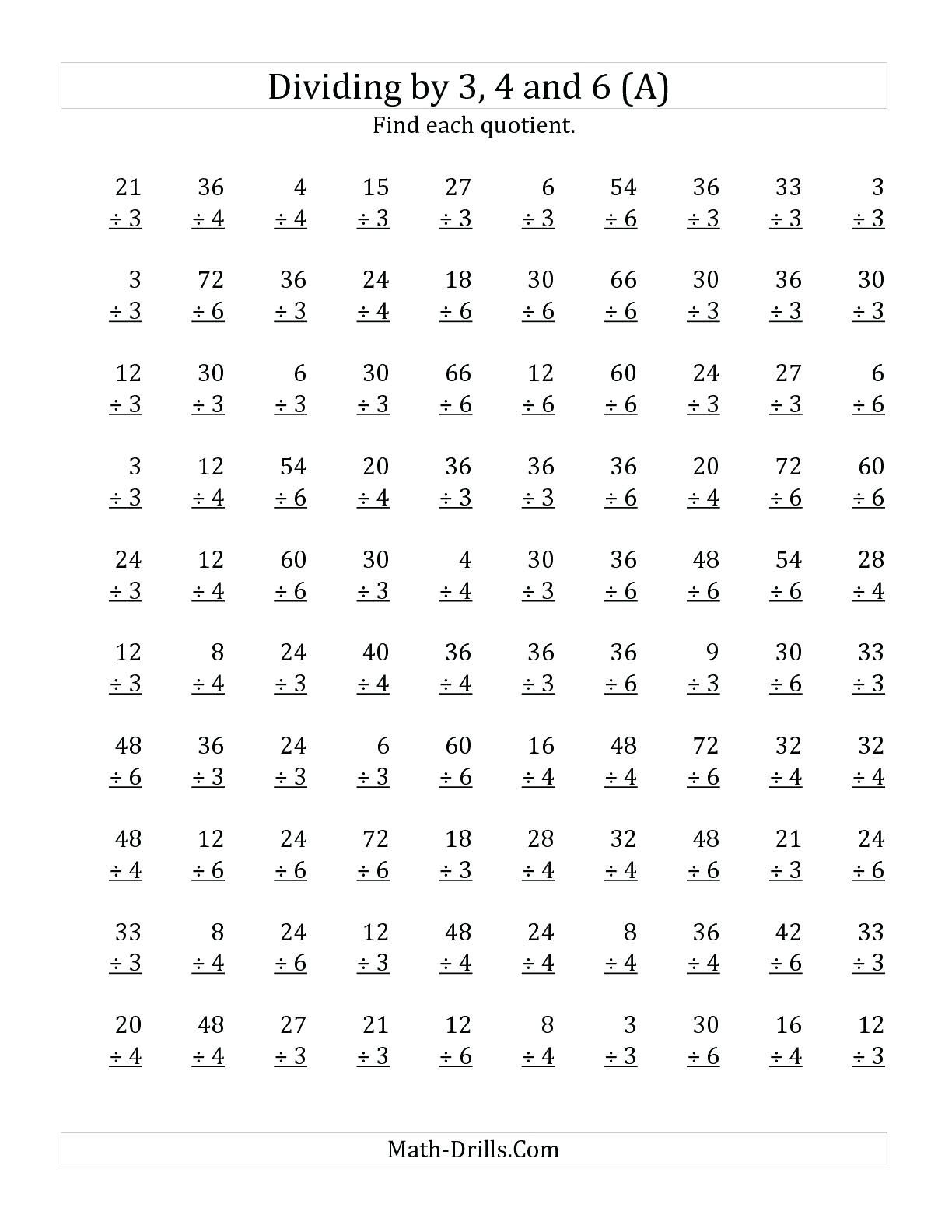 Addition Subtraction Multiplication Division Worksheets For 4th Grade 