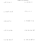 Algebra Worksheet Simplifying Algebraic Expressions With One