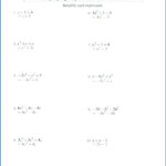 Algebraic Expressions Worksheets With Answers In 2020 Simplifying