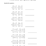 Download Matrix Addition And Subtraction Worksheets