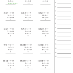 Fact Families Addition Subtraction Worksheet With Answer Key