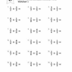 Finding Common Denominator Worksheet With Answers