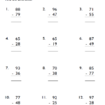 Grade 5 Subtraction Worksheet EduMonitor