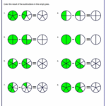 Graphical Subtract Fraction Worksheets Free Printable Worksheets