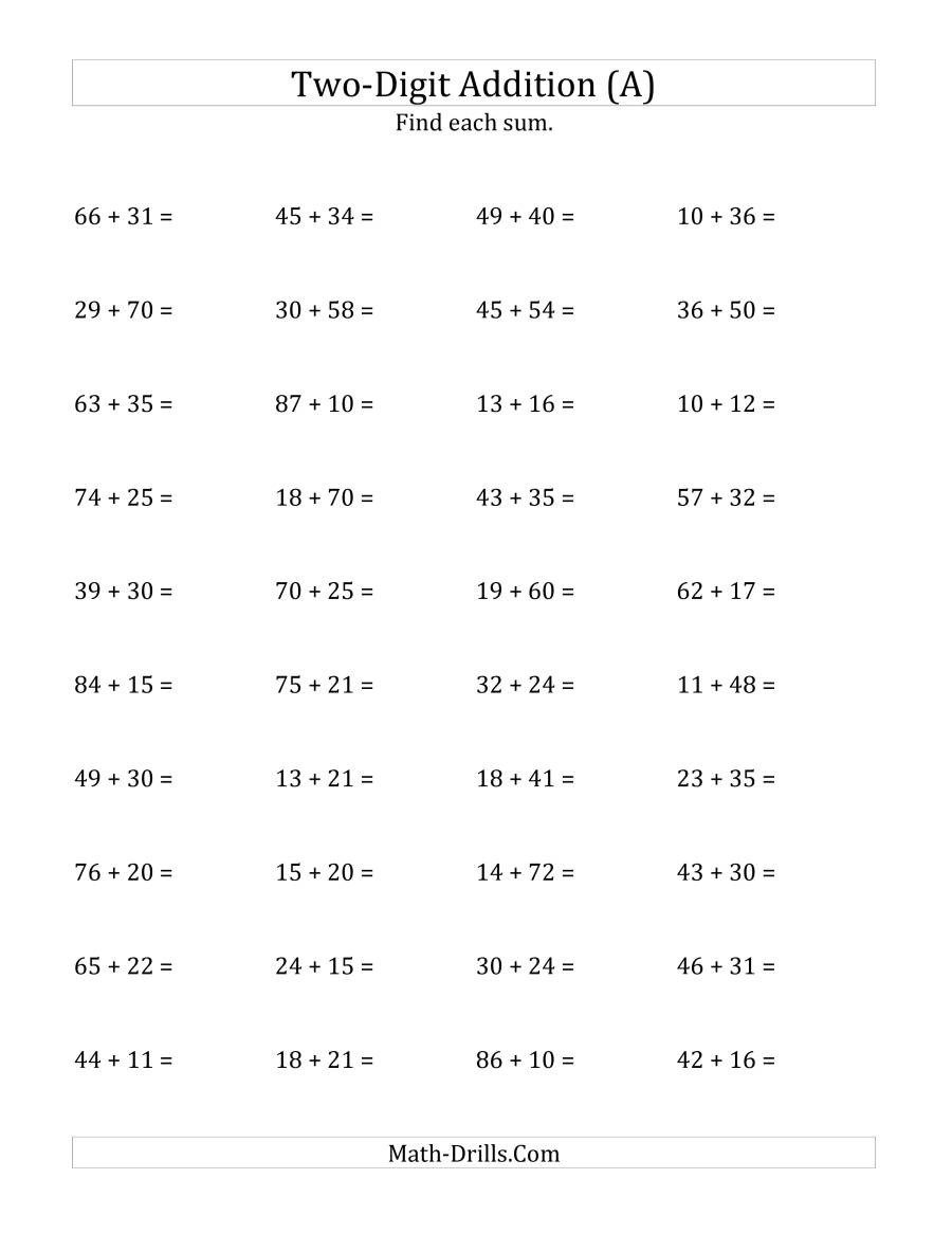 Horizontal Addition And Subtraction Worksheets Worksheet Hero