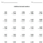 Image Result For Decimals Worksheets Grade 5 Addition Decimals