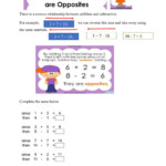 Inverse Operations Addition And Subtraction Worksheet