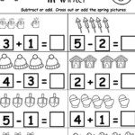 Kindergarten Addition And Subtraction Worksheets Math Addition
