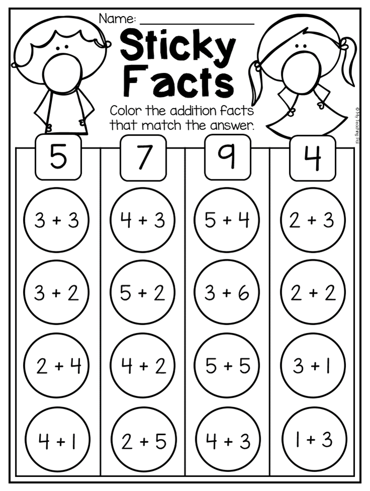 Kindergarten Addition And Subtraction Worksheets up To 10 Distance 