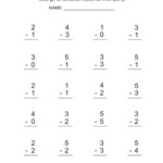 Kindergarten Single Digit Subtraction Worksheets