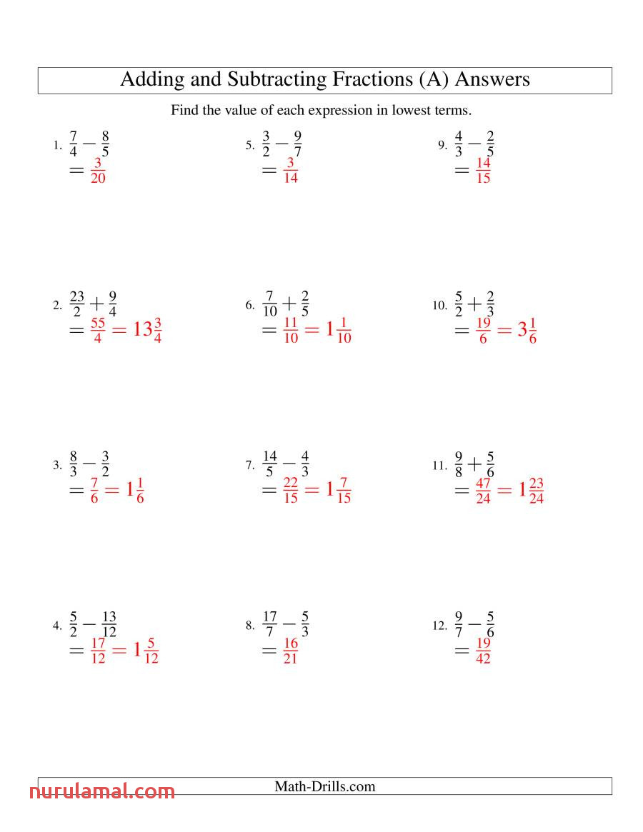 Math Drills Worksheet 7th Grade