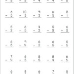 Math Drills Worksheets Drill Mad Minute Subtraction Printable Of