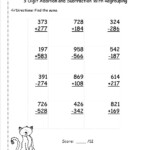 Math Subtraction Addition And Subtraction Worksheets Printable Math