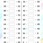 Mental Math Worksheets Grade 3 Size Horizontal Addition And Subtraction