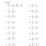 Mixed Addition And Subtraction Using Fraction Worksheet School