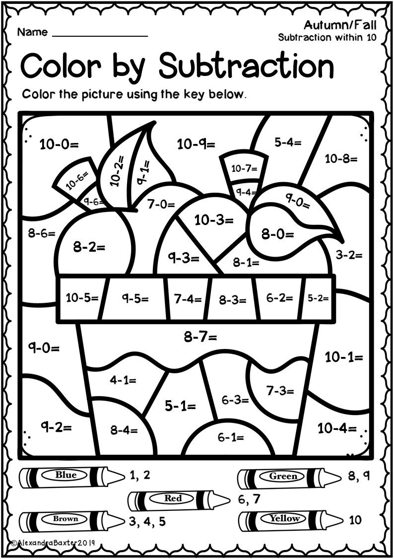 Second Grade Color By Number Math Worksheets 2nd Grade Thekidsworksheet