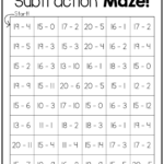 Students Can Practice Their Subtraction Facts With These Fun Mazes