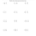 Subtracting Fractions With Unlike Denominators B