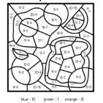 Subtraction Color By Number 1st Grade Math Worksheets Math Early