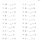 Subtraction Facts To 10 Worksheets Free Kids Touch Math Worksheets Db