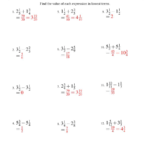 The Adding And Subtracting Mixed Fractions A Math Worksheet Page 2