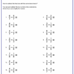 The Subtract Fraction Worksheet Generator