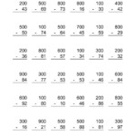 The Subtraction Across Zeros 36 Questions A Math Worksheet From